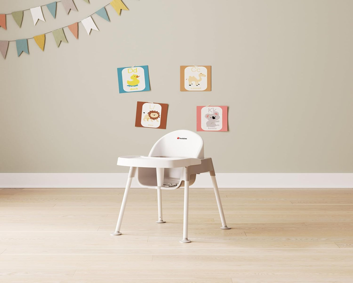 Foundations Secure Sitter 11" Feeding Chair, Stable “No Tip” Feet, 3-Point Adjustable Harness
