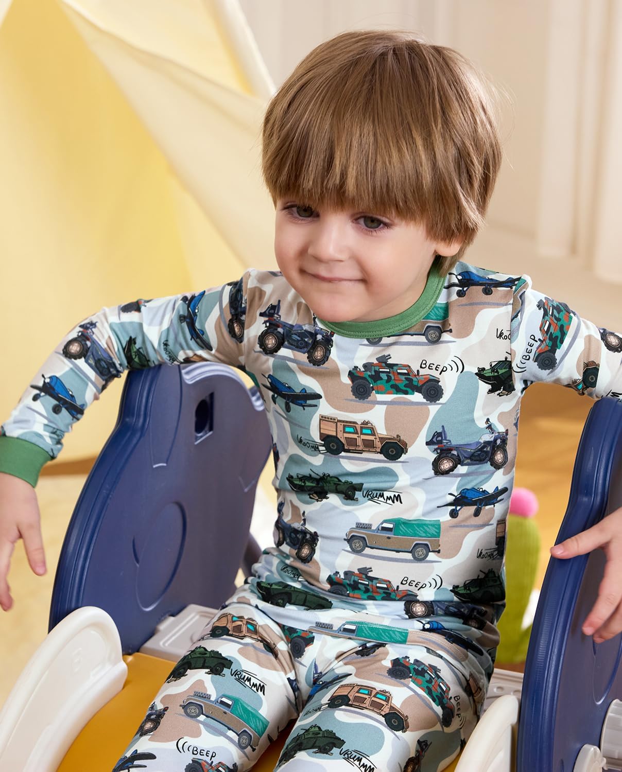 Bamboo Viscose Toddler Pajamas Boys Girls Baby 12M-8Y Pjs Sets Kids 2pcs Snug fit Long-Sleeve Sleepwear