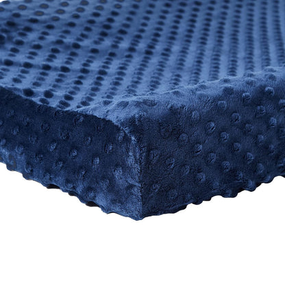 Baby Changing Pad Cover, Super Soft Plush Dot Diaper Changing Table Covers for Baby Girls and Boys, Ultra Comfortable, Safe for Babies, Fit 32"/34'' x 16" Pad (Estate Blue)