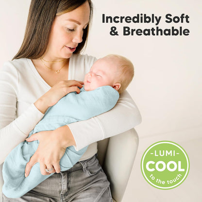 4-Pack Muslin Swaddle Blankets for Boys, Girls - Organic Baby Swaddles for Newborns, Soft &