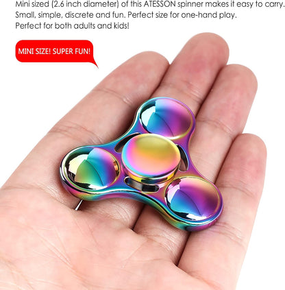 ATESSON Fidget Spinner Toy Durable Stainless Steel Bearing High Speed Spins Precision Metal Hand