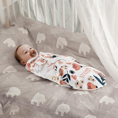 HOUSBAY 100% Cotton Baby Swaddle Sleep Sacks for Newborn Swaddling Blankets Adjustable 2-Way Zipper