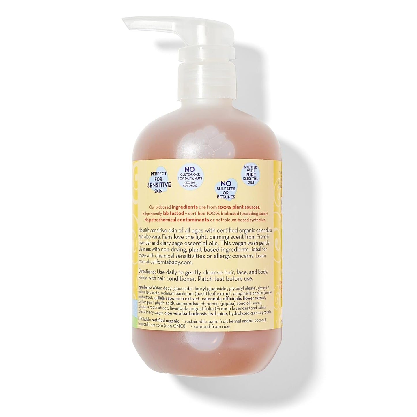 California Baby Calendula Shampoo and Body Wash | 100% Plant-Based | Allergy Friendly | Soothing