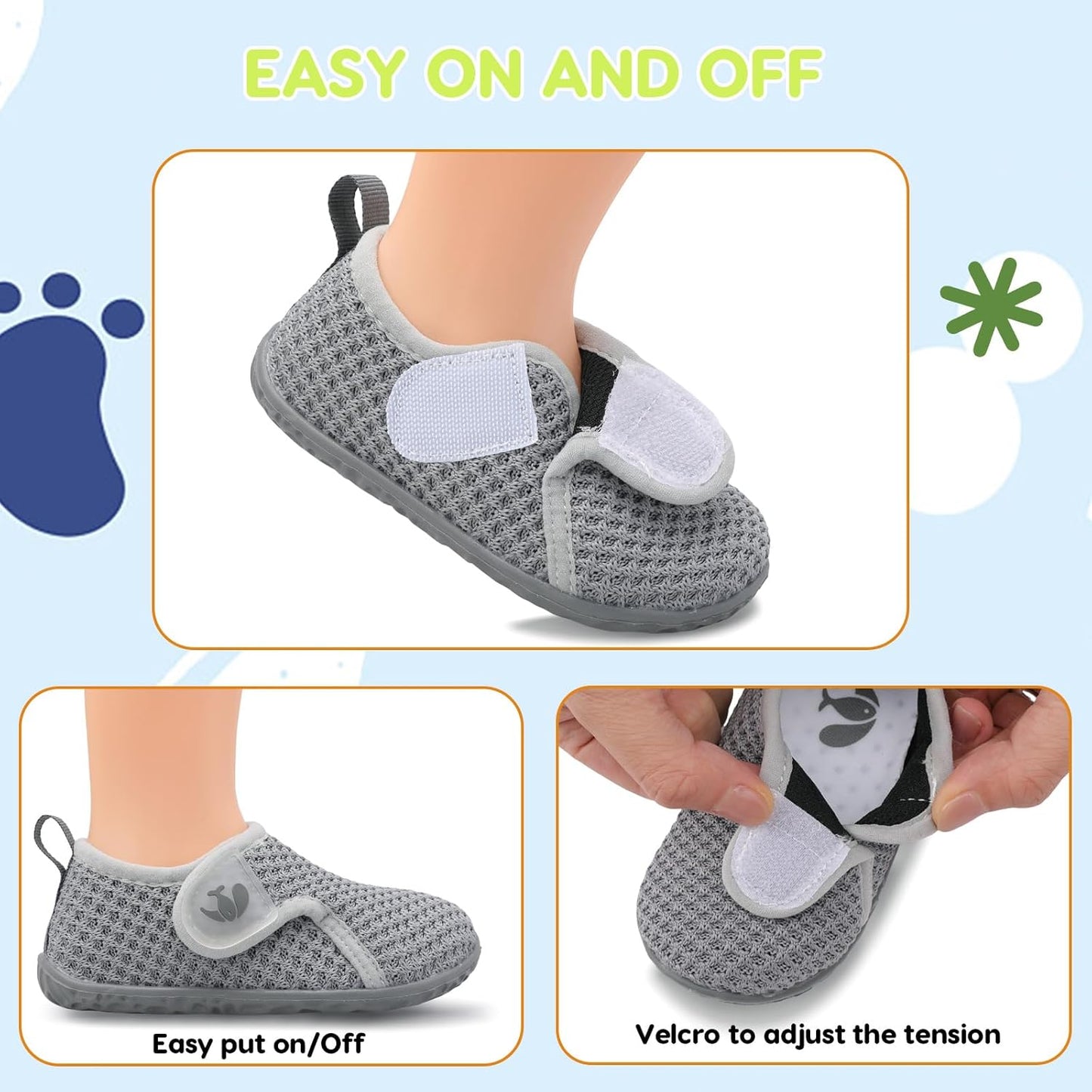 FEETCITY Baby Boys Girls First Walking Shoes Infant Sneakers Crib Shoes Breathable Lightweight Slip On Shoes
