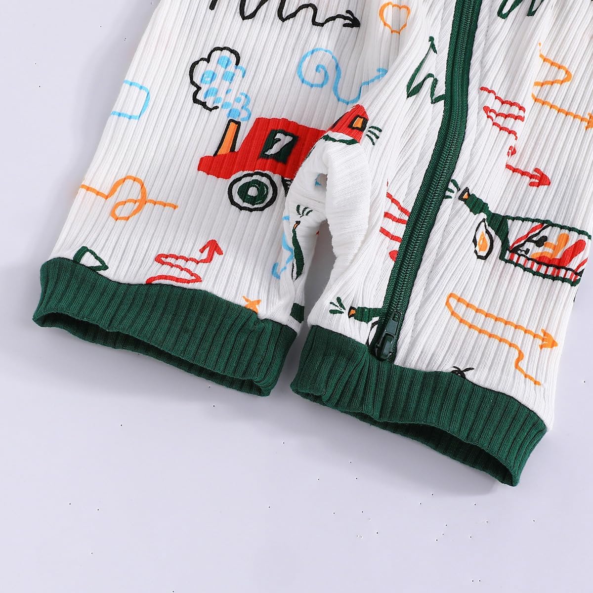 Bafeicao Unisex Baby Boy Girl 2 Pack Rompers Short Sleeve 2 Way Zipper One Piece Jumpsuits Clothes Sets