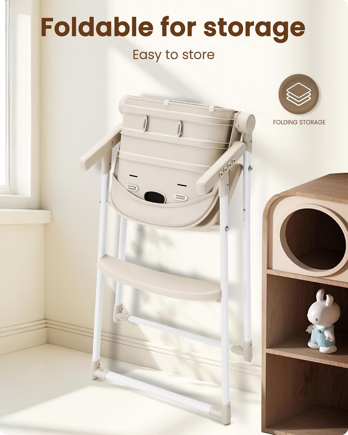 Foldable High Chair, High Chairs for Babies and Toddlers, Dining Chairs and Eating Chair with
