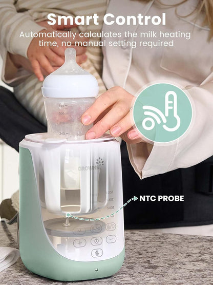 GROWNSY Nutri Bottle Warmer with Innovative Auto-Lift Feature, 10-in-1 Fast Baby Bottle Warmer with