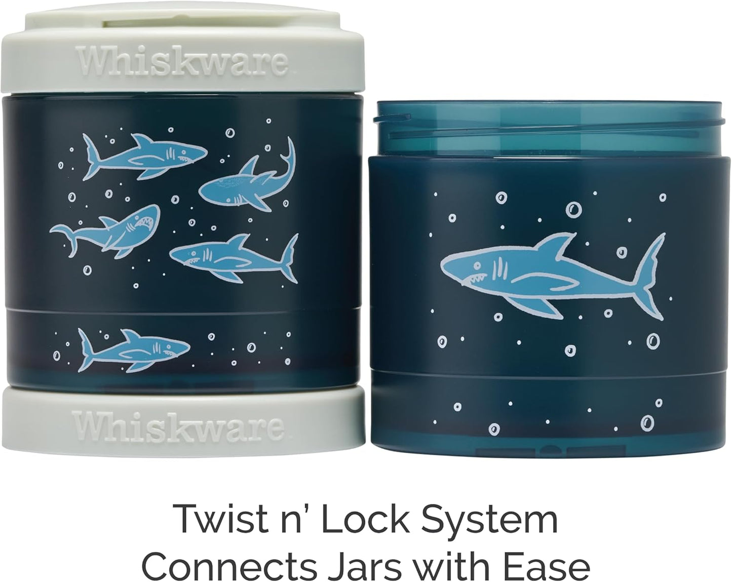 Whiskware Stackable Snack Containers for Kids and Toddlers, 3 Stackable Snack Cups for School or