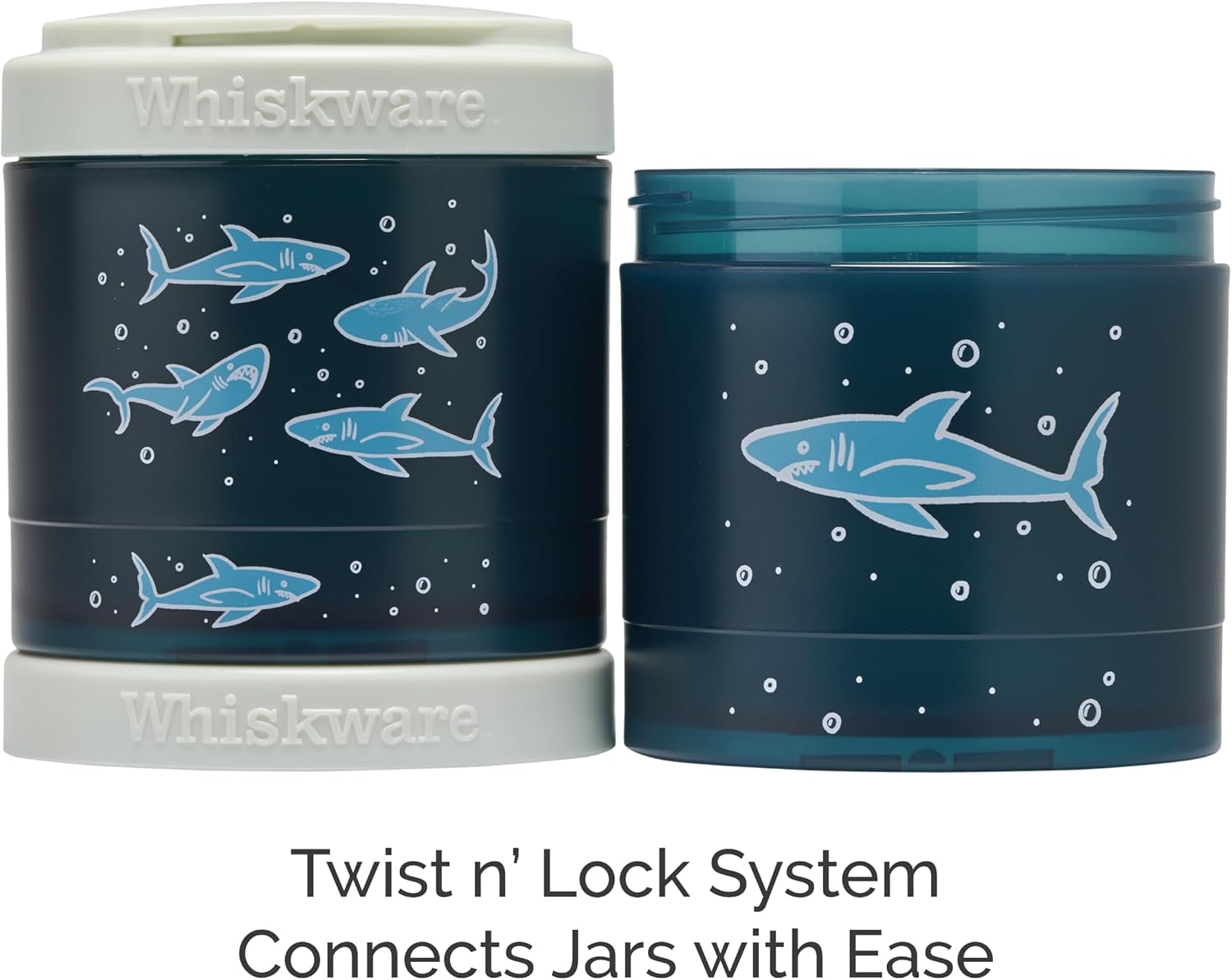 Whiskware Stackable Snack Containers for Kids and Toddlers, 3 Stackable Snack Cups for School or