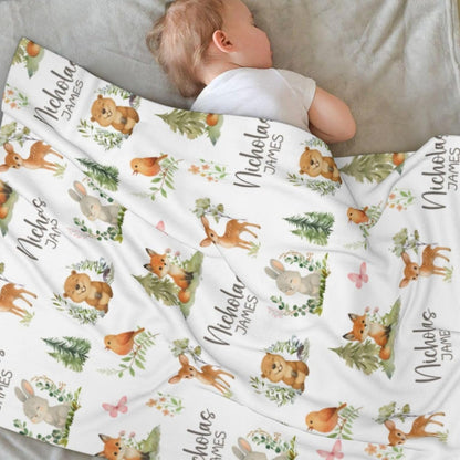 Personalized Baby Blanket for Boys Girls Super Soft Cozy Custom Baby Blanket with Name Lovely