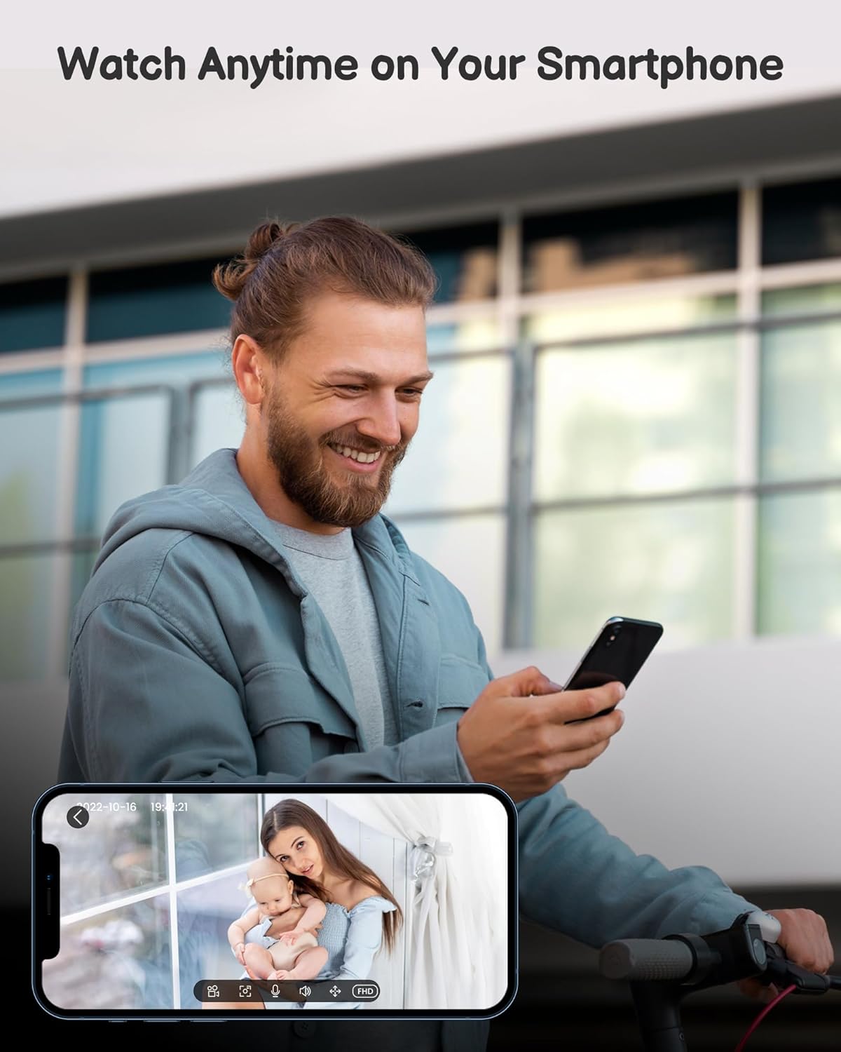 Baby Monitor with 2 Cameras and Audio WiFi/No WiFi: Baby Monitor WiFi Smartphone APP Control NightVision 4.3' Screen Smart Video Baby Monitor with Remote PTZ 2-Way Talk Motion & Cry Alert iOS/Android