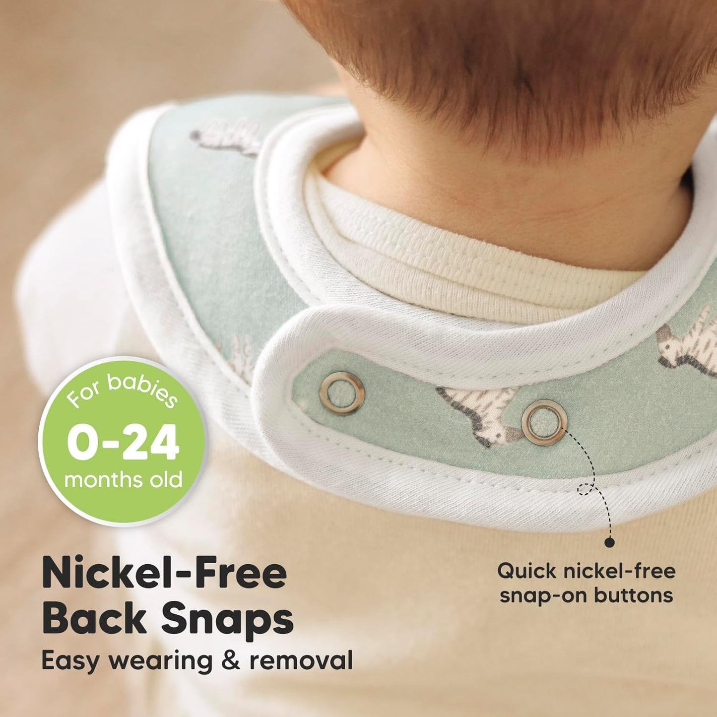 KeaBabies 8-Pack Organic Baby Bibs for Boys, Girls - Super Absorbent Cotton Drool Bibs for Baby Girl & Boy, Teething Toddler, Drooling Newborn, Ultra Soft & Machine Washable (Wilderness)