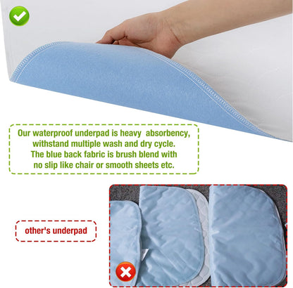 Bamuho Bed Pads for Incontinence Washable with 4 Layers of Protection, Waterproof Bed Pads Large