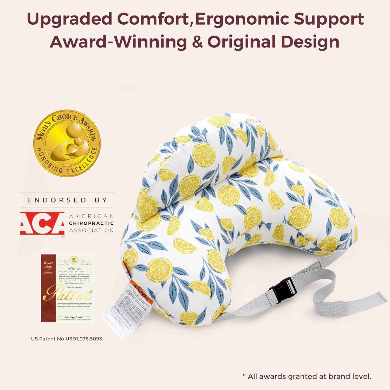 Momcozy Pioneering Safety Fence Nursing Pillow for Breastfeeding- Wider Feeding Pillows for More