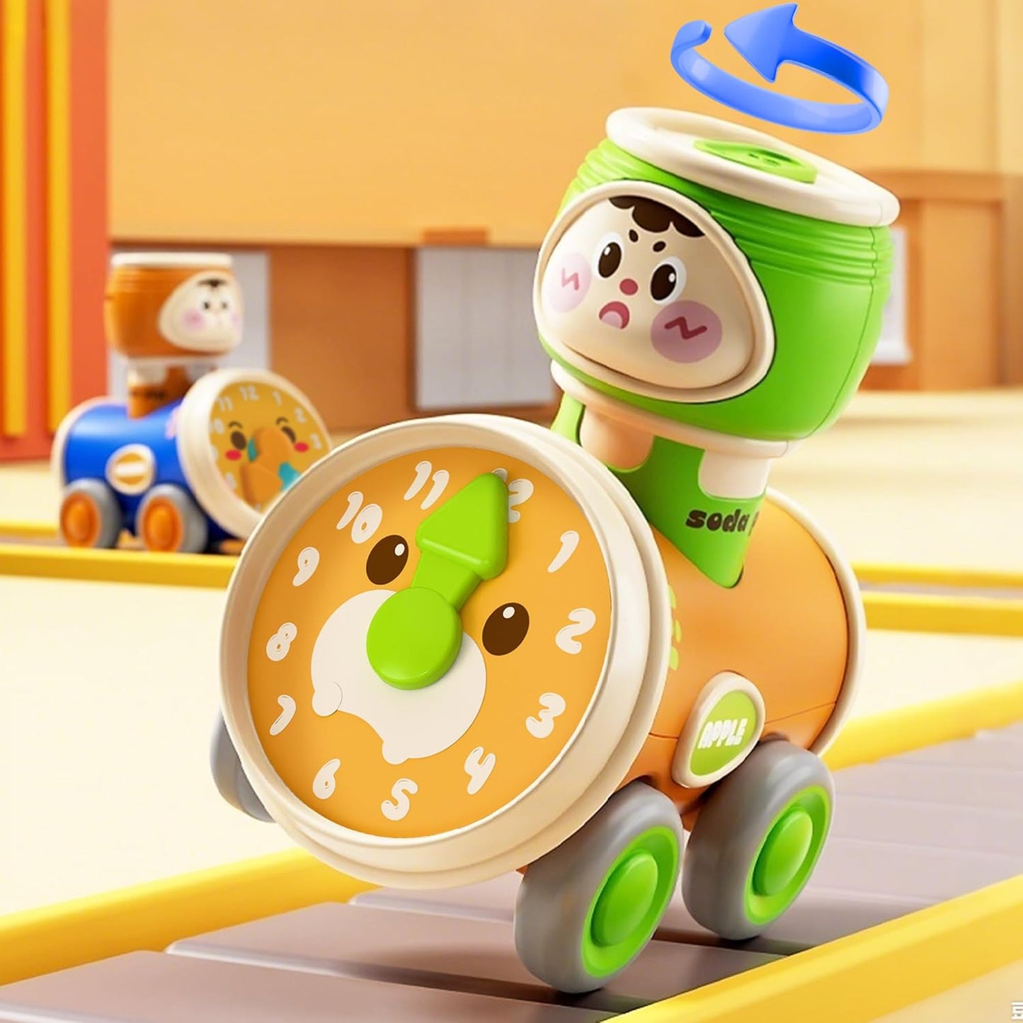 iPlay, iLearn Press to Go Car Toys Set for Toddlers 1-3, Baby Push Go Friction Racing Cars, Infant Play Vehicle Set, 1st Birthday Gifts for 6-9-12-18 Months, 1 2 3 One Years Old Boys Girls Child Kids