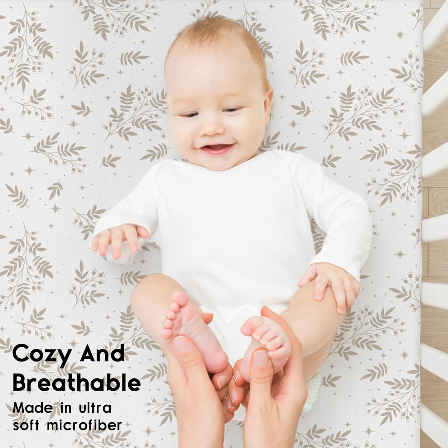 Yoofoss Baby Crib Sheets for Boys Girls, Fitted Crib Sheet 2 Pack for Standard Crib and Toddler