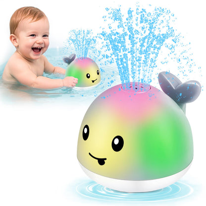 WAVISA Whale Bath Toy Sprinkler, Light Up Baby Bath Toys for Kids