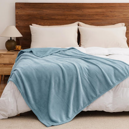 PHF Ultra Soft Fleece Throw Blanket, No Shed No Pilling Luxury Plush Cozy 300GSM Lightweight