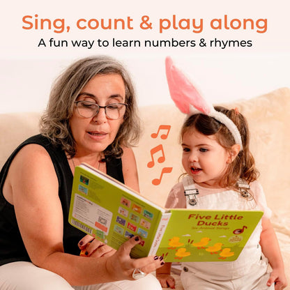 Cali's Books Five Little Ducks Nursery Rhymes Book for Toddlers | Sound Books for Toddlers 1-3 | Musical Book with Sound Button and 6 Songs