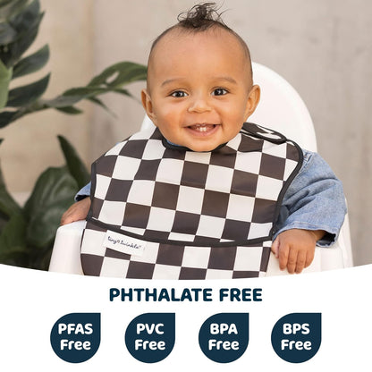 Tiny Twinkle Mess-Proof Baby Bib - Waterproof Bib for Baby Boy or Girl - Machine Washable