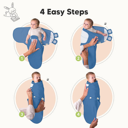 3-Pack Organic Baby Swaddle Sleep Sacks - Swaddles for Newborns, Infant 0-3 Months, Baby Girls