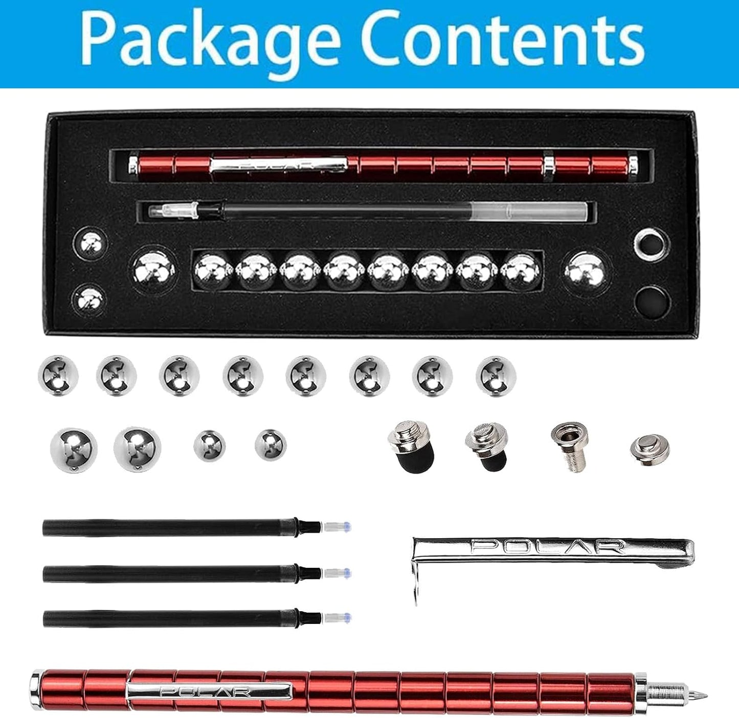 Fidget Pen,Magnetic Pen， Decompression Magnetic Fidget Toy Pen, Magnet Pen Fidget Toy Relieve Pressure Novel Toy Gifts for Kids or Friends! (Red)