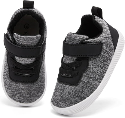MORENDL Toddler Sneakers Baby Boys & Girls Barefoot Shoes Lightweight Breathable Walking Running Tennis Athletic Sport Shoes