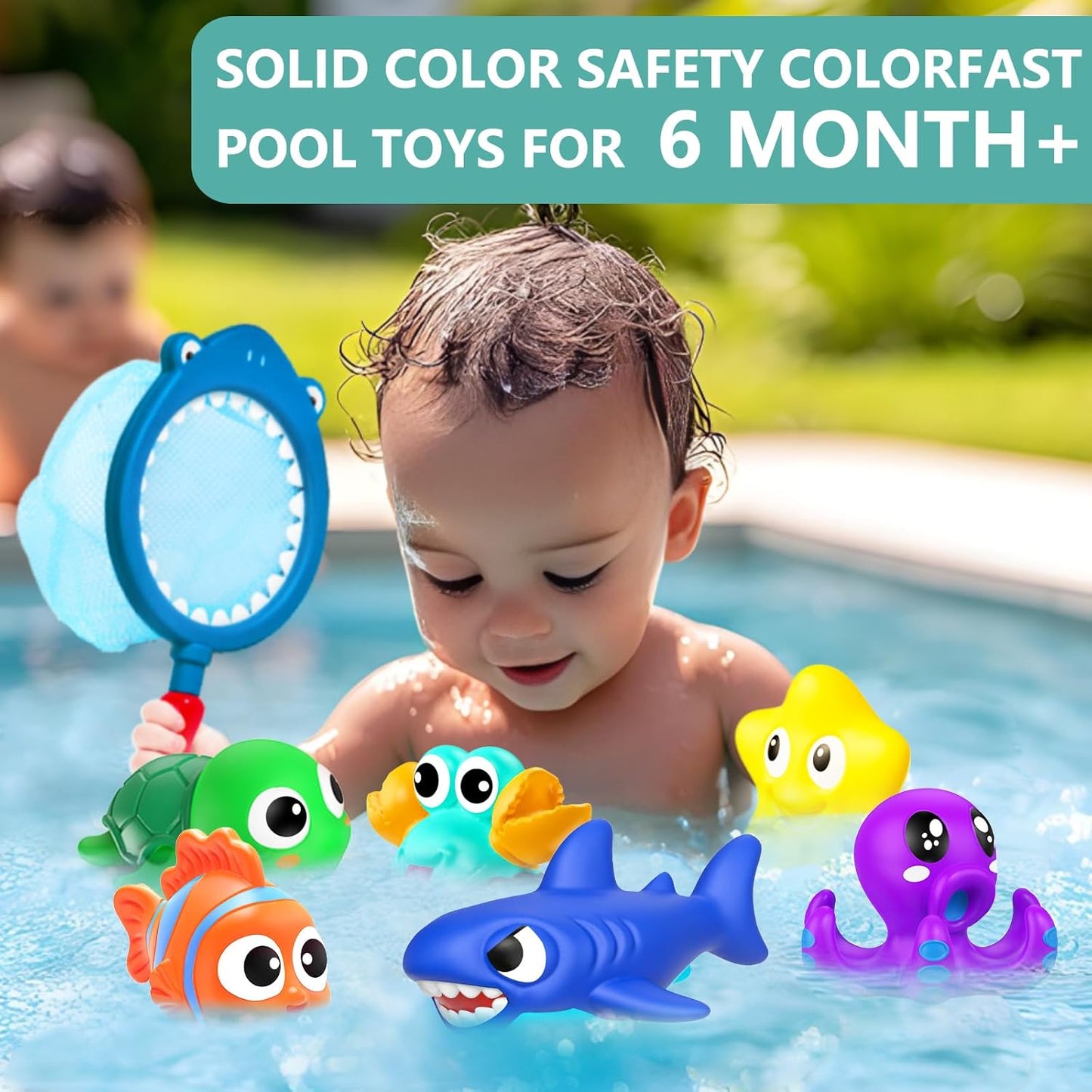 No Hole Mold Free Baby Bath Toys for Kids Ages 1-3,Water Toys for Babies and Toddlers,Ocean Animal