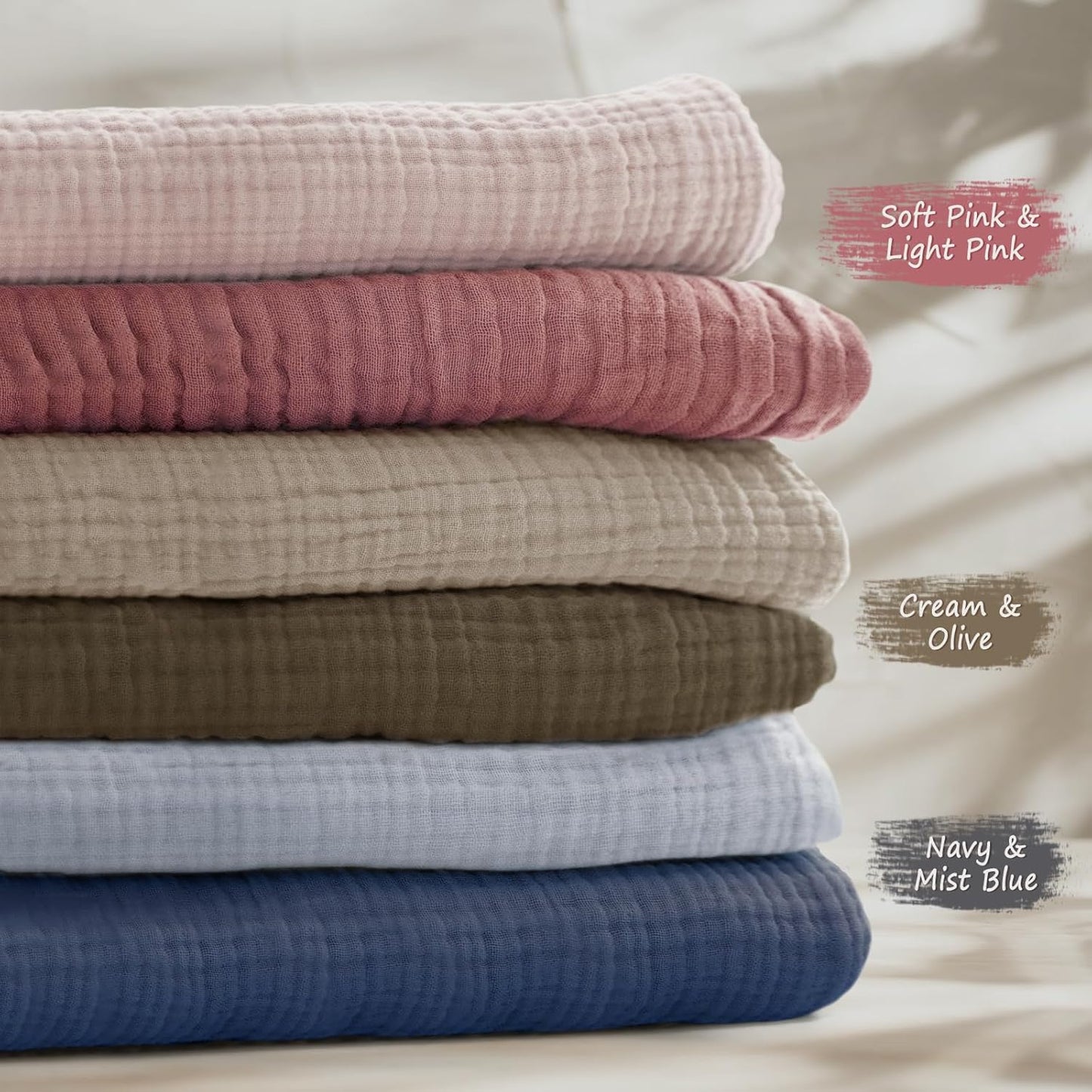 lulumoon Baby Muslin Crib Sheets - Toddler Cotton Fitted Crib Sheets Neutral for Boys and Girls