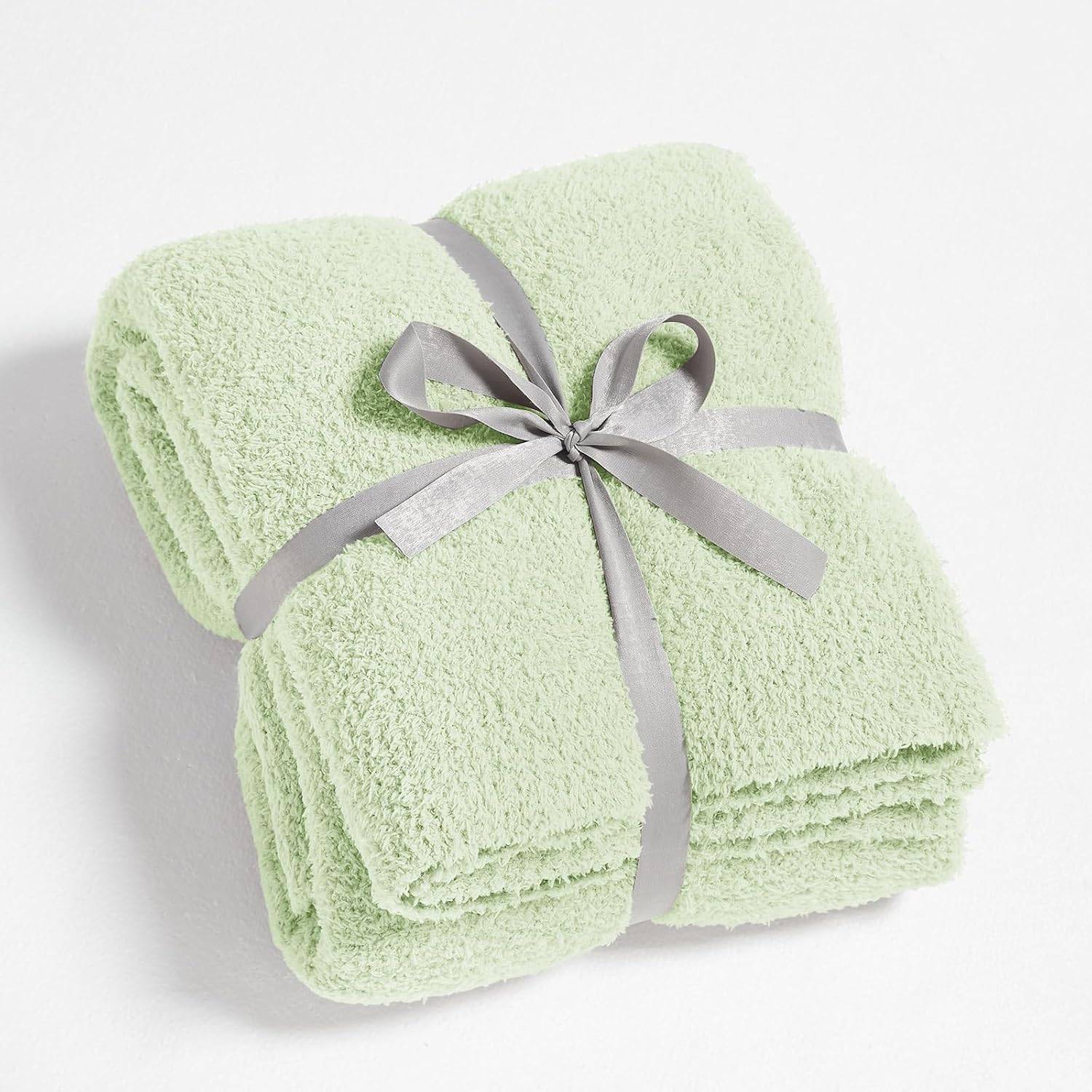 CYMULA Knit Throw Blanket for Mint Green - Super Soft Lightweight Plush Fuzzy Fluffy Cozy Blankets