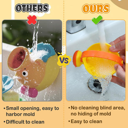 Small Soft Bath Toys for Toddlers 1-3 - Super Easy to Clean Water Table Toys Baby Tub Swimming Pool