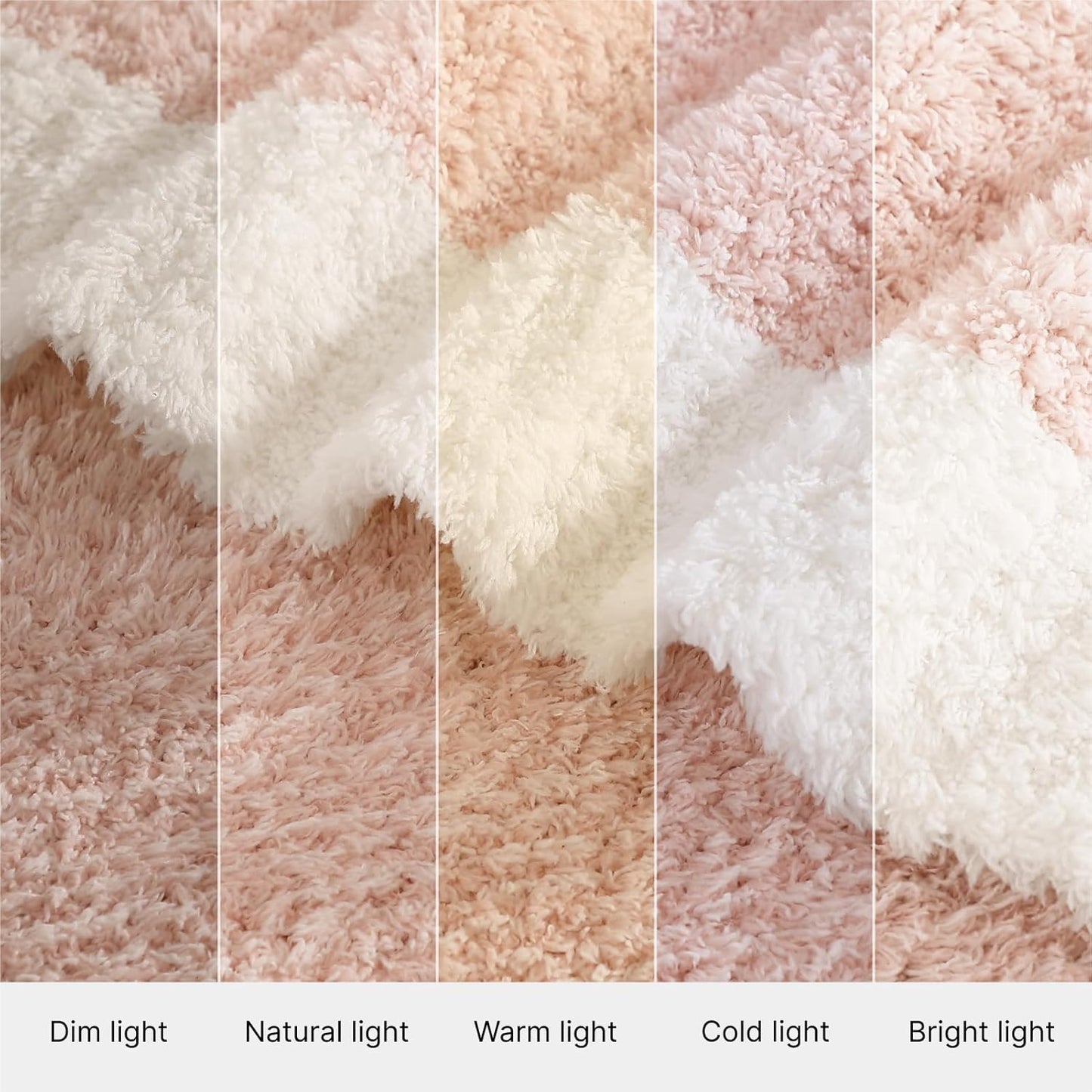 WRENSONGE Throw Blanket Cationic Dyeing Pink Soft Cozy Fluffy Warm Hand Made Weave Throw Blankets