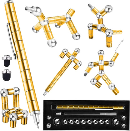 Fidget Pen,Magnetic Pen， Decompression Magnetic Fidget Toy Pen, Magnet Pen Fidget Toy Relieve Pressure Novel Toy Gifts for Kids or Friends! (Golden)