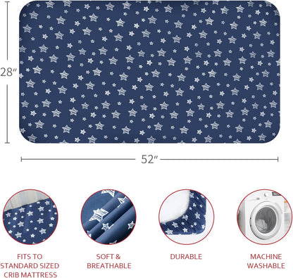 Crib Sheets 4 Pack, Fitted Crib Sheets for Standard Size Crib and Toddler Mattresses, Soft and