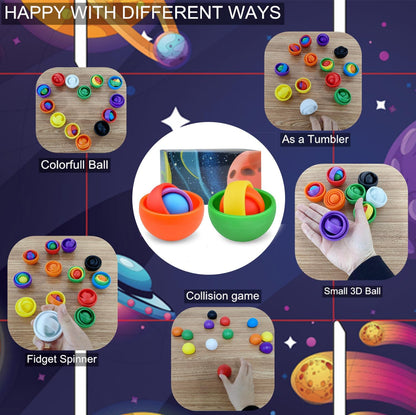 Fidget Toys, 3D Teen Boys Fidgets Spinners, Relief Stress and Exercise Fingers Hand Ball Fidgets Gyroscope, Best Gifts for Boys, Girls, Adult Birthday Games