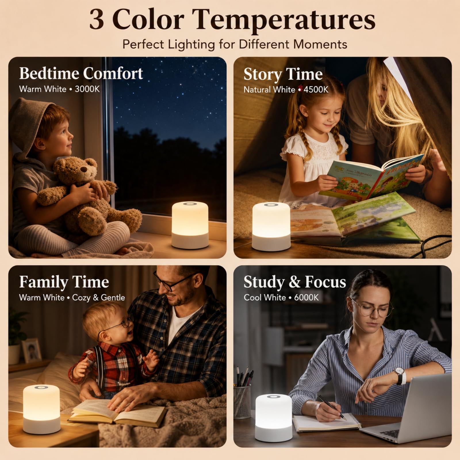 Cravonel Portable Baby Night Light, 3 Color Egg Lights for Nursery