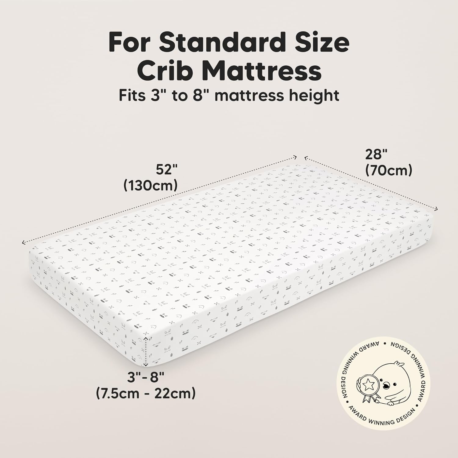 KeaBabies 2-Pack Baby Crib Sheets for Boys, Girls - 52x28 Viscose Derived from Bamboo Toddler Bed