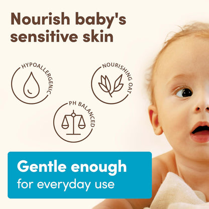Aveeno Baby Daily Moisture Gentle Bath Wash & Shampoo with Natural Oat Extract, Hypoallergenic