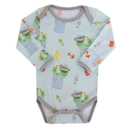 Copper Pearl Long Sleeve Bodysuit Baby: Ultra Soft Baby for Newborns, Boys, and Girls - Stylish, Comfortable, Overlap Shoulders, Premium Knit Fabric - Newborn, Oscar The Grouch