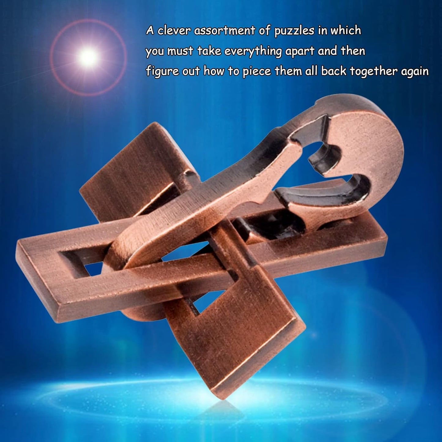 18 pcs IQ Test Puzzle Metal Wire Puzzles Mind Game Educational Toys High Difficulty Brain Teaser Puzzle Toy for Kids and Adults - Explore Creativity and Problem Solving. Gift Desk Puzzles