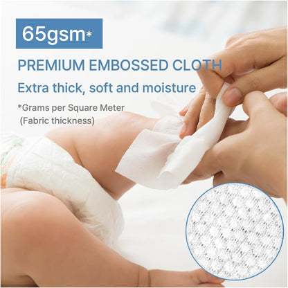 BEBESUP-Korea’s #1 Sensitive Baby Wipes -Hypoallergenic Water-based Unscented Alcohol-Free Extra-Thick Ｏrganic Superfood Extracts Plant- Based for sensitive skin Flip-Top (80 Count 1 Pack) Packs)