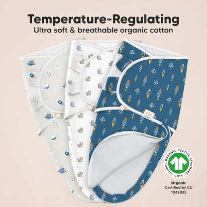 Baby Swaddle Sleep Sacks with Zipper - 3-Pack Swaddles for Newborns 0-3 Months, Infant, Baby Girls