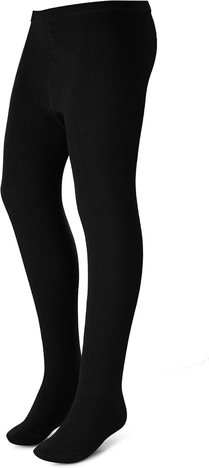 Kids, Girls thin Ribbed Cotton tights, Comfy, Soft Flat Tights Made from Breathable cotton| Great Tights For Uniform,