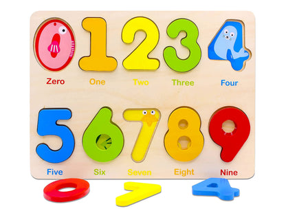 Aile Wooden Preschool Learning Number Puzzles Toys for Kids， Educational Toys.