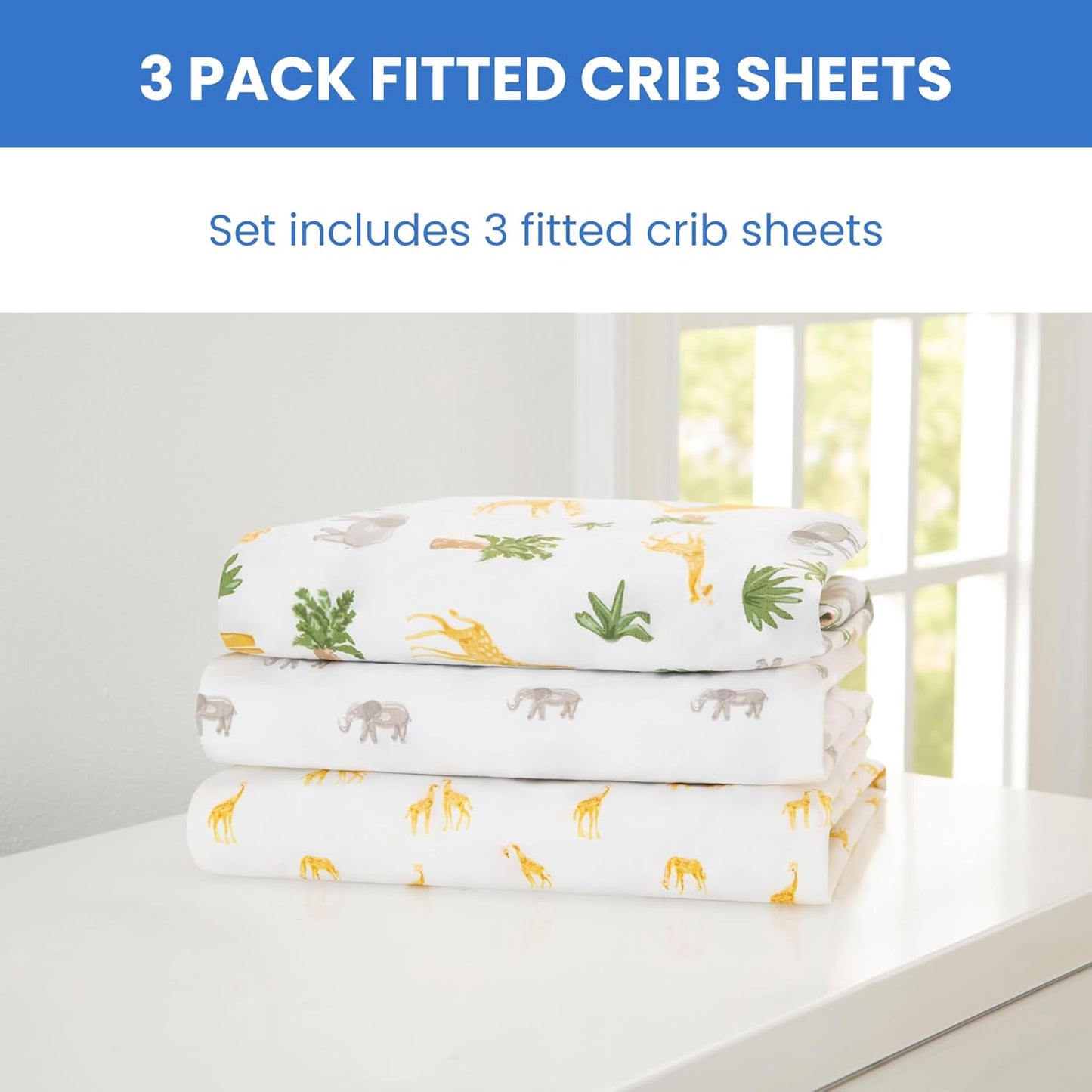 Delta Children Fitted Crib Sheets for Girls and Boys - Crib Sheet for Standard Crib and Toddler
