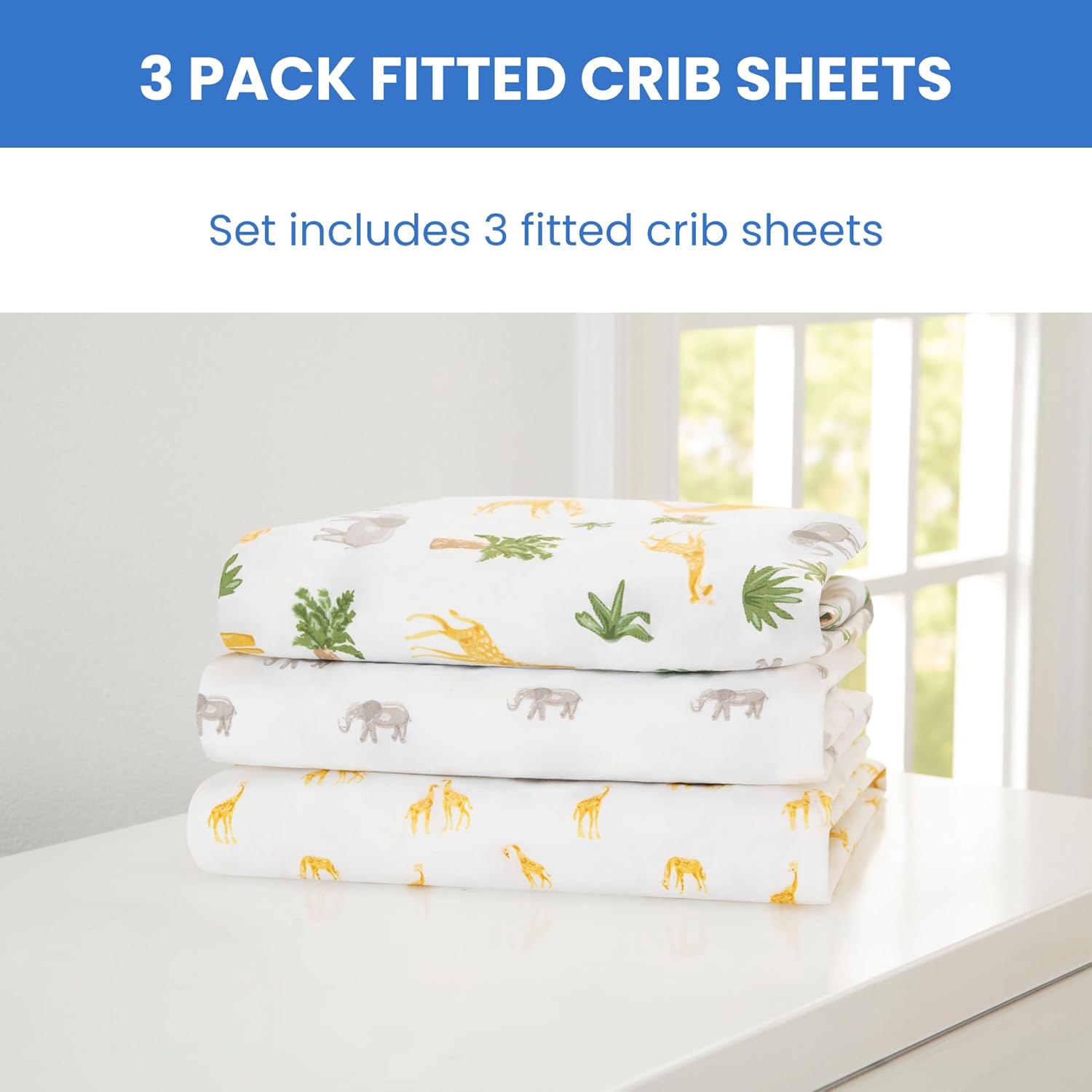 Delta Children Fitted Crib Sheets for Girls and Boys - Crib Sheet for Standard Crib and Toddler