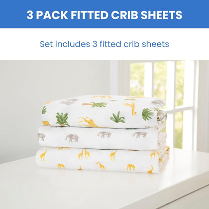 Delta Children Fitted Crib Sheets for Girls and Boys - Crib Sheet for Standard Crib and Toddler
