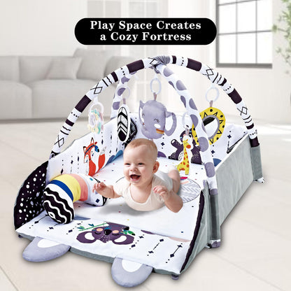 TFDER Baby Gym Play Mat, 8-in-1 Tummy Time Mat & Activity Gym, Washable Ball Pit, Infant Play Mat