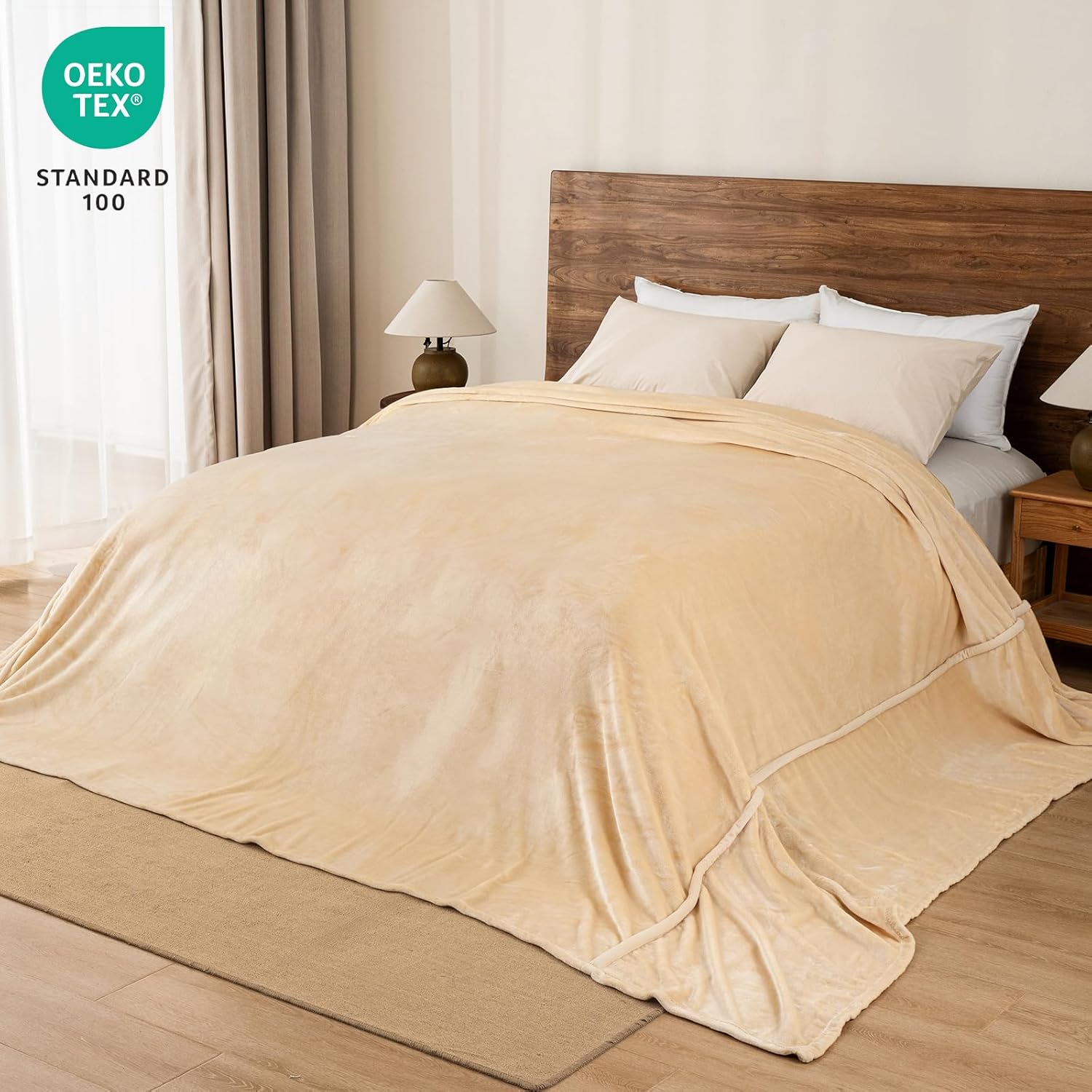 PHF Oversized King Fleece Blanket 120"x120", No Shed No Pilling Big Soft Blanket, Extra Large 10'x