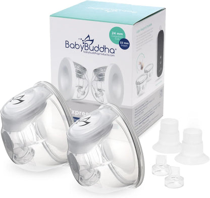 BabyBuddha Hands Free Milk Collection Cups for Breast Pump, 8 Fl Oz Each, Wearable Breastmilk